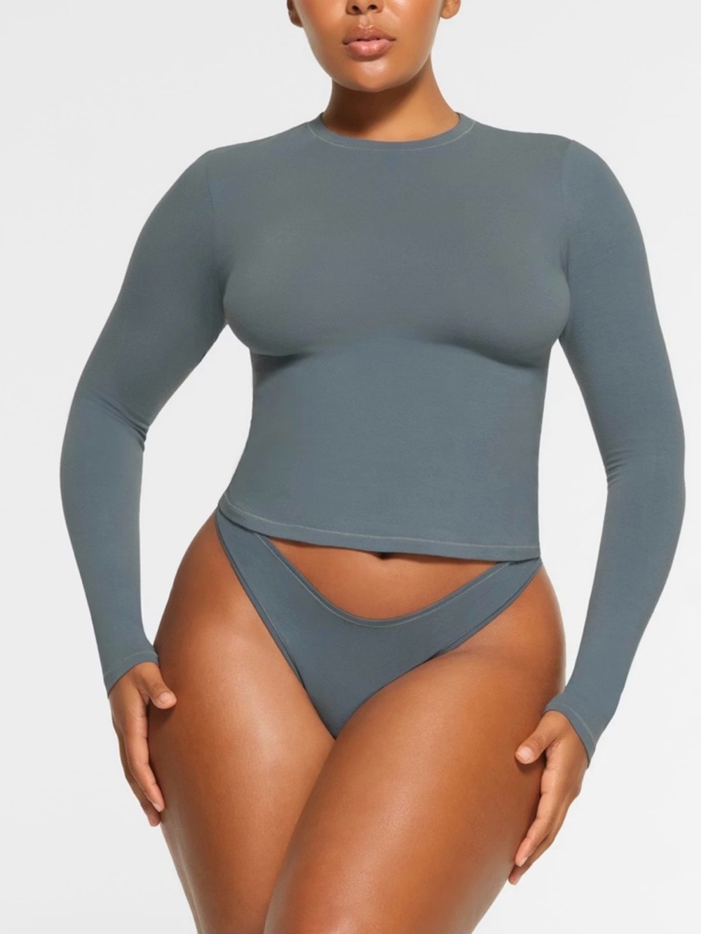 NWT SKIMS COTTON JERSEY LONG SLEEVE